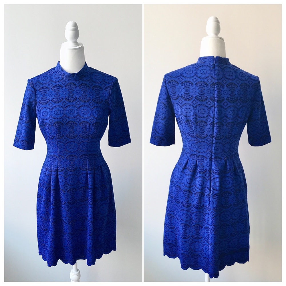 Vince Camuto blue lace dress - size 2